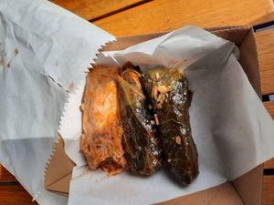 Cabbage and vine rolls at Tammy's Borek in Preston
