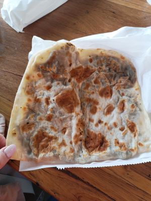 Cheese and Spinach Gozleme at Tammy's Borek in Preston