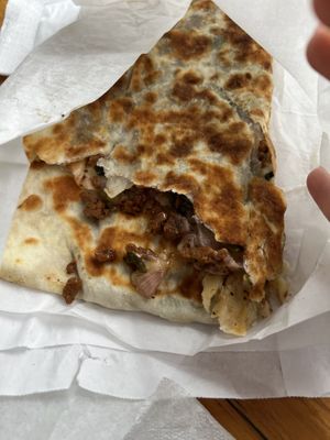 “Lamb” gozleme   at Tammy's Borek in Preston