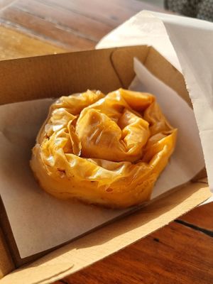 Baklava. Light and fresh. Not overly sweet. Only $5 at Tammy's Borek in Preston