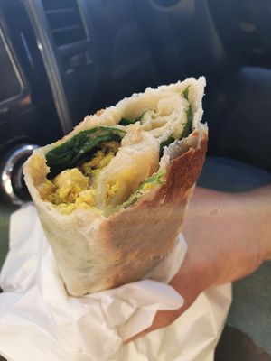 Tofu scramble wrap at KD's Vegan Takeaway in Townsville