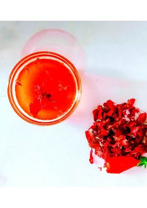 Hibiscus Tea at The 7 Life Cafe in Rishikesh