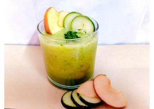 Cucumber-Apple Shake at The 7 Life Cafe in Rishikesh