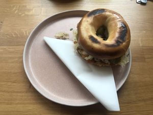 Reuben bagel - divine  at Vertigo in Salford