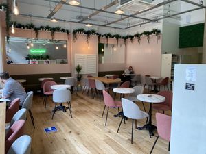 Lovely seating inside and out at Vertigo in Salford