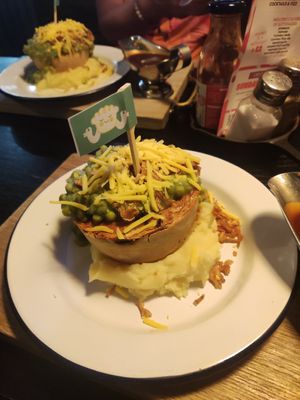Meatless pie at Pieminister in Manchester