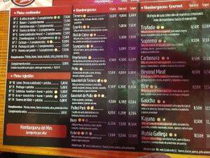 Menu at Burguer Country in Zamora