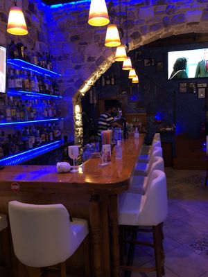 Bar (good coffee) at More Cafe Bar in Kos