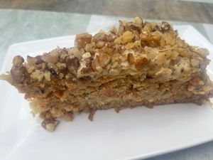 Carrot cake at Le Jardin de Suzan in Cahors