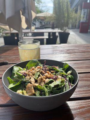 Pura Peanut with vegan chicken  at GREENKARMA - Medienhafen in Dusseldorf