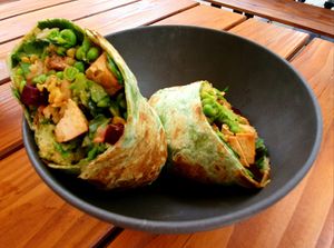 Wrap with tofu at GREENKARMA - Medienhafen in Dusseldorf