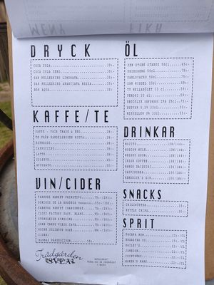 Drinks at Trädgården Svea in Hjo