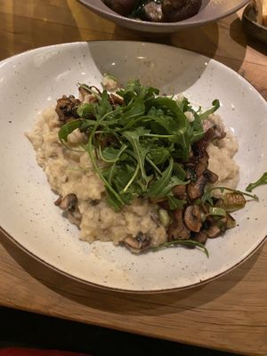 Mushroom risotto  at De Waldhoorn in Otterlo