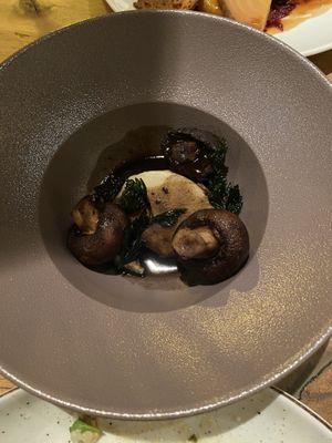 Celeriac with mushrooms  at De Waldhoorn in Otterlo