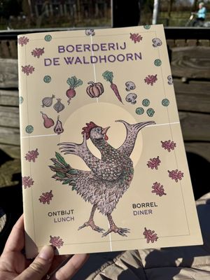 De menukaart   at De Waldhoorn in Otterlo