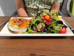 Goat cheese (vegetarian) at Aquarium Cafe in Heligoland