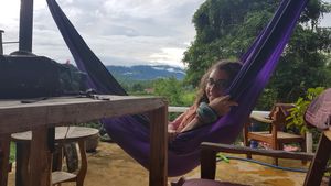 The rooftop hammock at Gypsy Soul in Pai