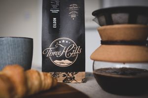 Retail bags at Three Hills Coffee Roastery in Selkirk