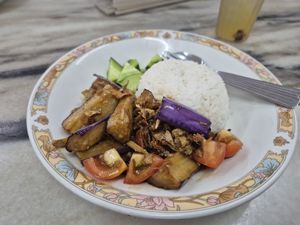 Salted Eggplant fish at Ninety-Six Vegetarian Food in Ipoh
