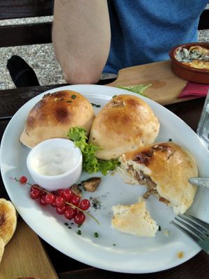 Homemade piecuchy (also as vegan option available) at Chata na Zaborskiej in Oswiecim