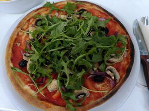 Vegane Pizza at Da Nicola in Grunstadt