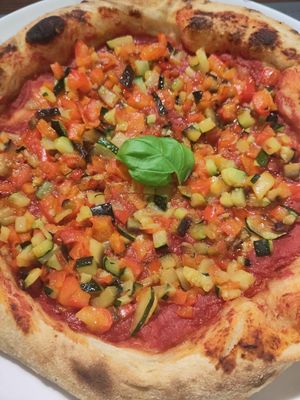 Vegane Pizza at Da Nicola in Grunstadt