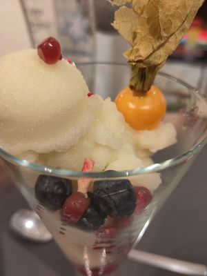 Zitronensorbet at Da Nicola in Grunstadt