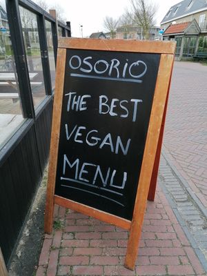 ;) good advertisement at Osorio World's Kitchen in Ameland