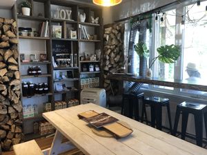 Inside at Vege & Joy in Saint-sauveur