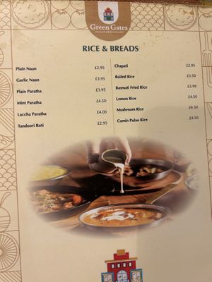 Vegan friendly naan definitely a great addition   at Green Gates Indian Restaurant in Stirling