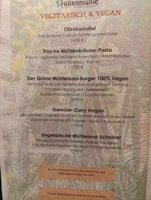 Aktuelle Veggie und Vegane Angebote at Boltenmühle in Neuruppin