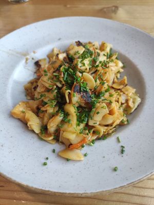 Kimchi Krautfleckerl at Heuriger Steinschaden in Langenlois