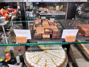 The staff said these Amaranth seed bars are vegan at Pievos in Birstonas