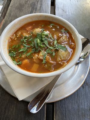 Veggie soup  at Drake's Dealership in Oakland