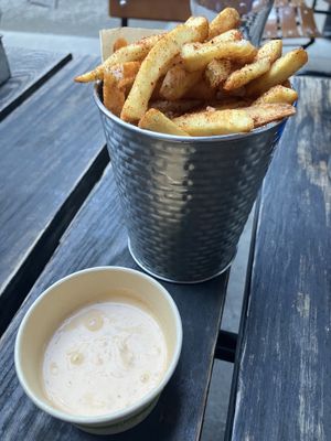 Deliciously seasoned fries  at Drake's Dealership in Oakland