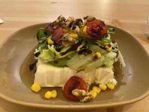 Soft tofu salad  #Veganuary at LoveUrth 러브얼스 in Busan