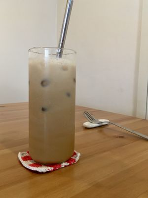 Dutch latte with soy and almond milk  at LoveUrth 러브얼스 in Busan