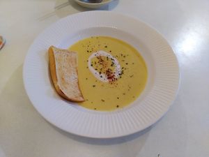 Corn soup at LoveUrth 러브얼스 in Busan