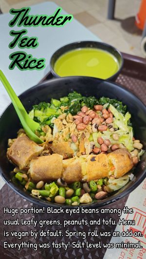 Thunder tea rice at The Thunder Tea Story 擂茶物语 in Central Singapore