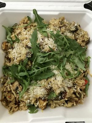 Grilled veggie risotto for take-away  at Pizzeria Primavera in Bratislava