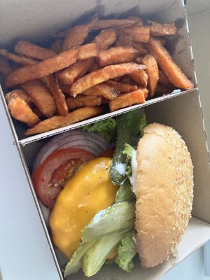 Vegan burger   at Pizzeria Primavera in Bratislava