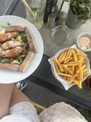 fries with spicy vegan mayo dip  at Pizzeria Primavera in Bratislava