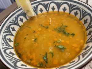 Lentil soup  at Harissa in Almaty