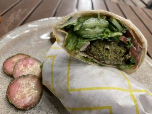 Falafel wrap  at Harissa in Almaty