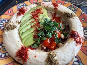 Avocado Harissa Hummus at Harissa in Almaty