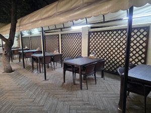 Outside sitting at As-Kazan in Almaty