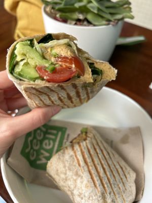 Hummus wrap  at Eeet Well in St Julians