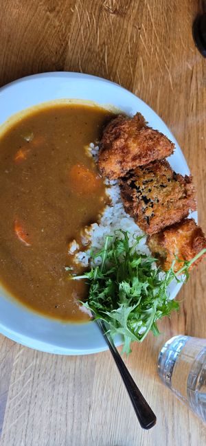 Aubergine, cauliflower and tofu katsu curry at Tonkotsu in Stratford