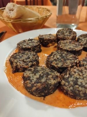 Morcilla vegana💫 at La Unión in Puente Viesgo