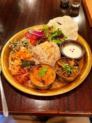 Vegan South Indian style curry at Meu Nota in Tokyo